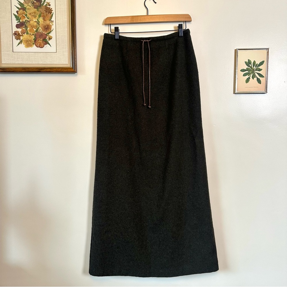 Vintage Wool Blend Fully Lined Maxi Skirt